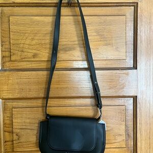 Black Leather Crossbody Bag